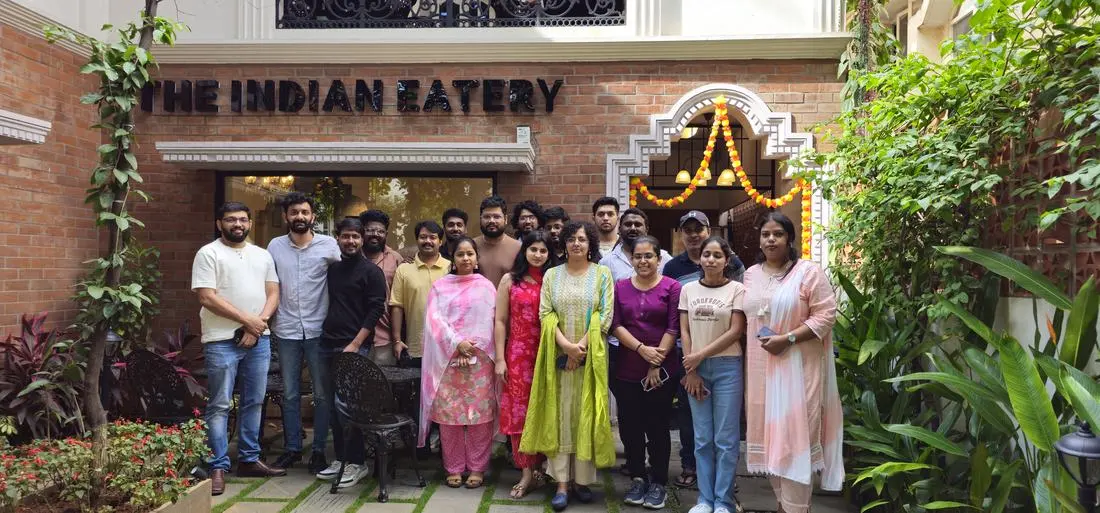 Team lunch at The Indian Eatery