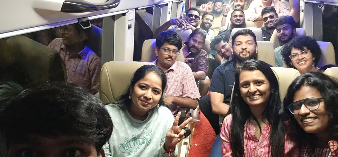 Team trip — bus ride